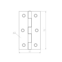 Петля карточная универсальная оцинкованная 40x75x1.2 мм 2 шт.