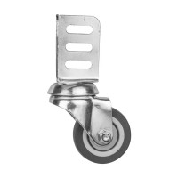Колесо мебельное поворотное без тормоза 50 мм до 40 кг цвет серый