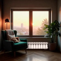 Радиатор секционный Le Heat Bimetal 200/100 12 секций нижнее подключение биметалл белый