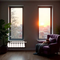 Радиатор секционный Le Heat Bimetal 200/100 8 секций боковое подключение биметалл белый