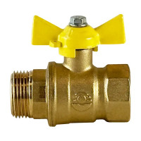 Кран шаровой для газа прямой Valfex DN20 PN40 3/4\