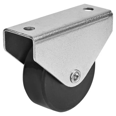 Мебельный ролик неповоротный без тормоза Larvij 45 мм до 40 кг цвет черный