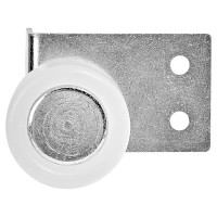 Мебельный ролик неповоротный без тормоза Larvij 30 мм до 20 кг пластик цвет белый