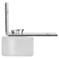 Мебельный ролик неповоротный без тормоза Larvij 30 мм до 20 кг пластик цвет белый