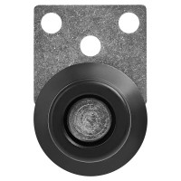 Мебельный ролик неповоротный без тормоза Larvij 50 мм до 50 кг цвет черный