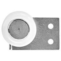 Мебельный ролик неповоротный без тормоза Larvij 30 мм до 20 кг левый цвет белый