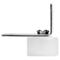 Мебельный ролик неповоротный без тормоза Larvij 30 мм до 20 кг левый цвет белый