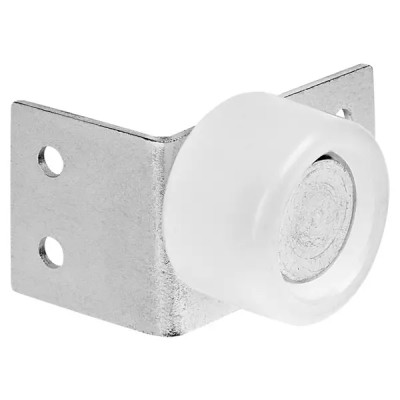 Мебельный ролик неповоротный без тормоза Larvij 30 мм до 20 кг левый цвет белый