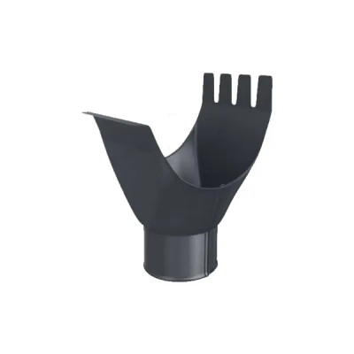 Воронка выпускная Ø90 мм темно-серая