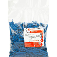 Дюбель распорный для полнотелых материалов 6x40 мм полипропилен 500 шт.