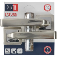 Дверные ручки Punto Saturn без запирания цвет матовый никель/хром