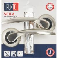 Дверные ручки Punto Viola без запирания цвет матовый никель/хром