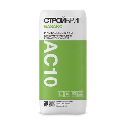 Стройбриг клей базакс ас10 для керамической плитки стандарт (25кг)